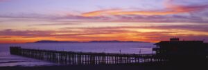 Ventura CA pier during the sunset